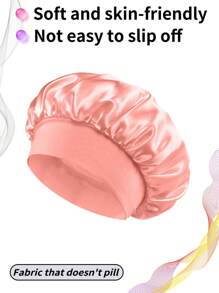 1 pièce / 2 pièces Nouvelle casquette de sommeil élastique à large bord en satin doux et respirant, style mode décontracté et confortable pour usage quotidien