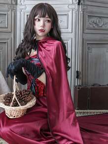 1 Piece Women's Clothing Shawl, Little Red Riding Hood Role-Playing Cloak Vampire Cos Performance Cape