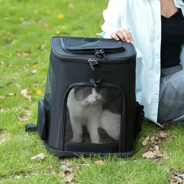 Faltbare Haustier Transporttasche, Atmungsaktive Hundetasche/Katzentasche mit großer Kapazität für den Außenbereich