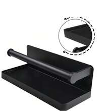 Wall-Mounted Paper Towel Holder Kitchen Organizer Paper Towel Holder For Bathroom Kitchen - Black - View 4