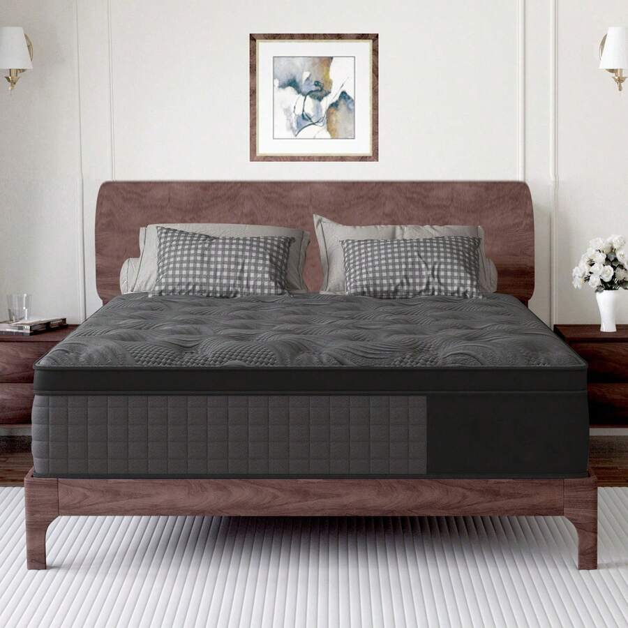 Duchessz 10"12" 14" Gel Memory Foam Pocket Spring Mattress Twin Full Queen King In A Box Medium Firm - 14 - View 1