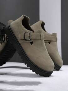 Heren casual instapsneakers met dikke zool, retro forensenschoenen, zomerse modieuze niche, ademend, buiten, antislip en slijtvast