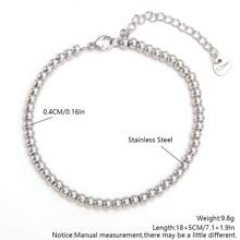 1pc Stretch Stainless Steel Bracelets Gold Sliver Color 2MM 5MM 8MM Stacked Ball Beaded Bracelet For Women Men Jewelry