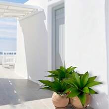 1/2 Stücke künstliche Agave Pflanze Deko UV-beständig tropische Sukkulente grüne Pflanze Frühling Sommer Kunstblumen für Garten, Balkon, Innenhof, Veranda, Küche, Esszimmer, Esstisch, Büro Heimdekoration