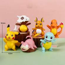 pokemon 3/6 große, mysteriöse Taschenmonsterfiguren, dekoratives Spielzeug von Pikachu und Charizard, Blindbox im zufälligen Stil, geeignet für Tortenaufsatz, Autodekoration