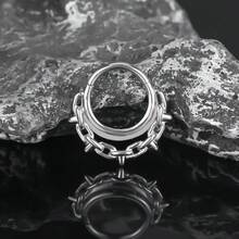 1 件酷朋克鼻环不锈钢圆形荆棘鼻环软骨环耳环分段鼻中隔穿孔男女士珠宝用于音乐会派对 - round - 查看 7