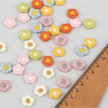 10PCS Small Flower Patches Hand Stitch On Applique For Clothes Embroidered For Clothing DIY Motif Stripes Clothes 20mm/13mm