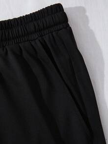 Brooklyn Print Men's Short Set, Men, Ropa De Hombre, Men Shorts Set, Pantalones De Hombre, Shorts For Men, Graphic Tees Men - màu đen - Xem 3