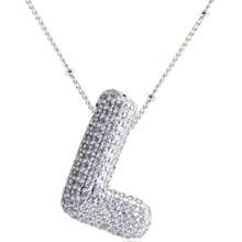 1 Stück modischer, eleganter Kristall-Strass-Buchstabenanhänger-Kette in Goldfarbe für Frauen