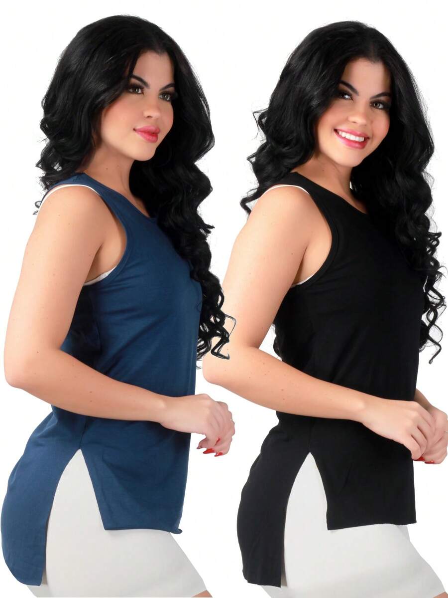 Work Fitness Kit 2 Women's Fitness Tank Top Long Butt Cover - tầm gửi - Xem 1