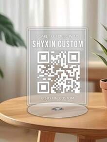 Customized QR Code Acrylic Backlit, Custom Plaque,Personalized Gift For Family/Friend/Girlfriend/Boyfriend/Mom/Dad, Home Decor, Shop QR Code, INS QR Code, Website QR Code, Music QR Code, Custom Menu, Anniversary 1pc Multi-Functional, Ornamental, Reusable Exquisite, Stylish, Cute, High-Quality, Modern Custom, Personalized, Unique Ideal Gifts, Valentine Day, Valentine Day Decor - Style-2 - View 4