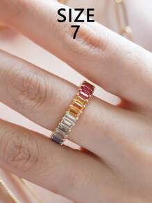 1pc S925 Sterling Silver Versatile Ins Style Vintage Elegant Multi-Stone Zirconia Women Ring, Suitable For Daily Wear, Holiday Party Gift