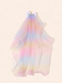 1pc Large Hair Bows For Girls Rainbow Gradient Mesh Bow Alligator Clips Glitter Rainbow Gradient Bow Hair Clips Elegant Bow Barrettes Wedding Vacation Bow Hairpins Kids Hair Accessories