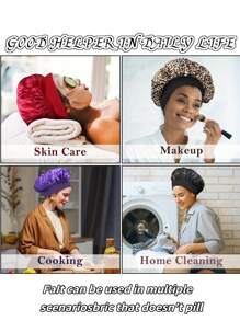 1 pièce / 2 pièces Nouvelle casquette de sommeil élastique à large bord en satin doux et respirant, style mode décontracté et confortable pour usage quotidien