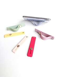 Support de téléphone portable ultra fin et pliable, accessoires de smartphone, support de bureau portable invisible pour téléphone portable avec autocollant au dos, support fin neutre, support bracelet, boucle d'anneau de doigt simple et invisible, support de téléphone portable multi-fonction paresseux à tirer et pousser, autocollant antidérapant au dos, support décoratif de téléphone portable, adapté pour les déplacements quotidiens, la télévision et les films