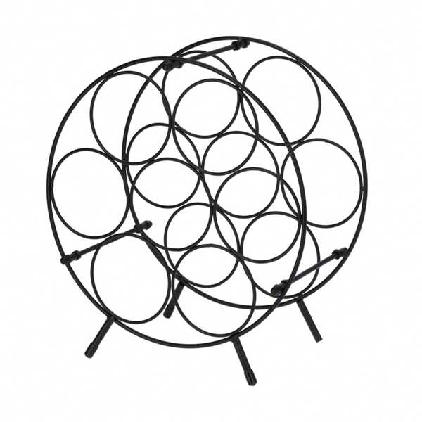 Well Home Casier à vin rond en métal pour 7 bouteilles - Organisateur robuste et élégant pour les petits espaces ou les bars. Livraison gratuite sous 24/72 heures.