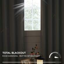 2 Pcs Full Blackout Curtains Faux Linen For Bedroom & Living Room - 100% Light Blocking Thermal Insulated Room Darkening, Noise Reducing, Modern Contemporary Style, 52 Inch Wide - 白色 - 查看 2