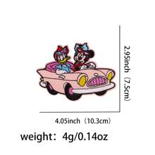 Disney 1pc Disney Mickey, Minnie, Donald Duck, Daisy Duck Fabric Applique Patch, DIY Decorative Accessories For Bags, Clothes Summer, School