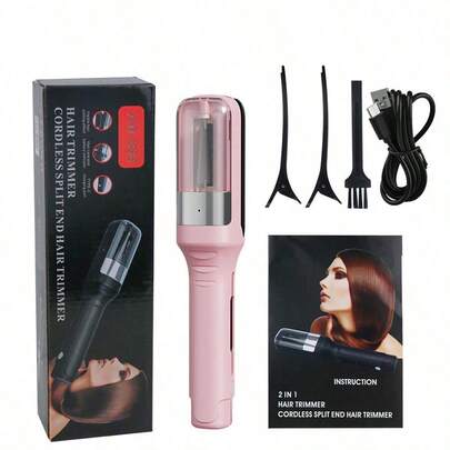Wireless Hair Trimmer, Women's Split End Trimmer, Wireless Automatic Split End Remover, USB Rechargeable Portable, For Damaged Hair Care, Removing Split And Broken Hair, Ideal Gift For Women, Daily Hairstyling Tool