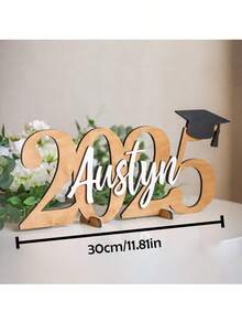 Placa de nombre personalizada para graduación, regalo de graduación 2026, decoración de clase de graduación personalizada 2026, decoración de fiesta de graduación universitaria - Multicolor - Ver 15