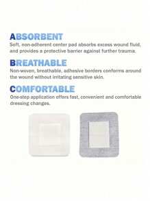 20PCS/5PCS Medical Wound Dressing Patch, Breathable Edge Gauze Pad, Wound Waterproof Patch Medical Sterile Patch Self-Adhesive Wound Dressing Patch For Emergency Kit Bag