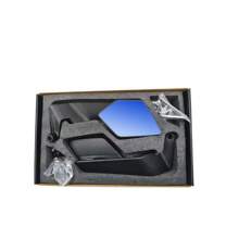 مرايا الدراجة النارية عالمية قابلة للطي وللدوران، مرآة جانبية للرؤية الخلفية وحماية من الرياح لدراجات Kawasaki Z400 و Z650 و Z900 و 1290 Super R Evo ABS و 390 Street Bike و MT-07 (10مم،8مم)