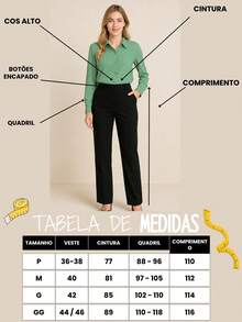 Women's Tailored Trousers High Waisted Luxury Formal Pantaloons - Luxury Black - View 3