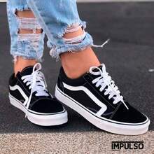 Traditional Old School Sneakers For Men And Women, Comfortable, Shipping In 24 Hours! Casual - 黑與白 - 查看 3