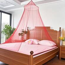 1 Pc Bed Canopy Mosquito Net, Bed Canopy For Kids Room Decor - Insect Protection Hanging Canopy For Adults, Babies, Outdoor Camping, Garden Protection, No Opening - Baby Blue - View 9