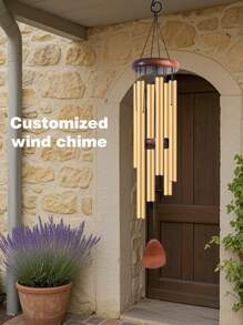 (Customized) Outdoor Large Wind Chimes, Memorial Wind Chimes, Soothing Tones, Large Aluminum Wind Chimes, Outdoor Soothing Melody Wind Chimes, Suitable For Mothers, Colleagues, Bosses, Teachers, Nurses, Friends, Retirement Happy Gifts, Farewell Gifts, Zen Yoga Garden Courtyard Decoration