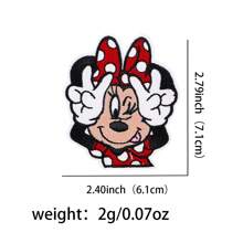 Disney 1pc Disney Mickey, Minnie, Donald Duck, Daisy Duck Fabric Applique Patch, DIY Decorative Accessories For Bags, Clothes Summer, School
