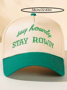 Gorro holgado casual con estampado de letras de moda para hombre
