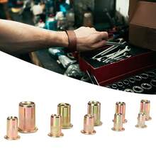 Kit Of 300 Carbon Steel Rivet Nuts With Galvanized Surface, Metric System, Assembled In Inches - 銀色 - 查看 3