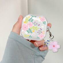 Flower Simple Style Pink Floral Pattern TPU Transparent Case Compatible With Airpods 1/2 3 Pro & Pro 2 Bluetooth Earphones Protective Cover - Multicolor - View 5