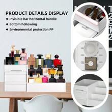 Perfume Organizer For Women Makeup Organizer With Drawers Vanity Display For Dresser Skincare Cosmetic Storage Bathroom Counter Organizer Gifts For Her Pink