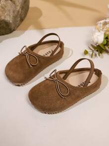 Giày bệt đế mềm có nơ thắt kiểu công chúa mới, thích hợp cho mùa xuân và mùa thu. - màu nâu - Xem 2