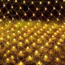 1 Peça Luzes de Rede Solar 96/192 LEDs, IP65 Impermeável Fio de Cobre 8 Modos Luzes Solares de Fada para Jardim, Pátio, Árvore, Festa de Natal, Casamento, Ação de Graças, Decoração de Pátio, Tiras de LED Solares de Fada, Luzes de Fada Solares Frescas de Jardim