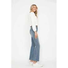 Full Size Tummy Control Back Embroidered Pocketed Bootcut Jeans Plus Size