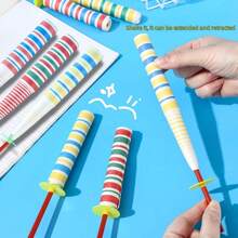 5Pcs/10Pcs Expandable Paper Spinner Wands, Party Favor & Stress Relief Gadgets, Birthday Gift, Festival Celebration, Ideal Small Gift