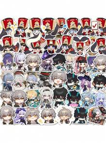 54pcs Cute Honkai: Star Rail Game Stickers, DIY Decorative Stickers For Water Bottles, Stationery, Computers