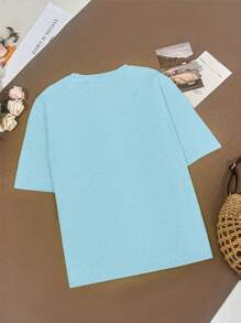 Spring/Summer Women's Fashion French Soft Wax Texture High-End Loose Knit Cardigan, Women's Cropped Relaxed Sweater Top - Baby Blue - View 9