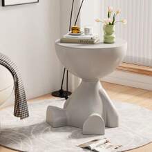 Tavolino laterale per divano a forma di orsetto nordico con movimento, tavolino rotondo piccolo moderno e semplice per decorazione domestica e camera da letto, comodino semplice e di con ripiano di archiviazione per la decorazione della casa