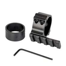 Accesorio de linterna táctica: Anillos de acero desmontables rápidos de 30 mm y 25,4 mm, abrazadera de montaje para mira telescópica para caza