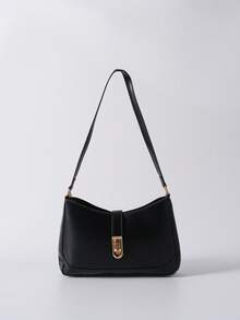 Leather Underarm Bag Fashion Women Bag Handbag Solid Shoulder Bag Simplicity Classic Women's Messenger Bag For Lady Winter Gifts - Black - View 6