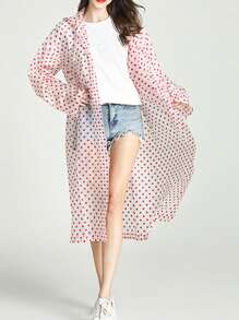 1/2 Pcs Random Color Polka Dot EVA Raincoat, Thicker And Longer Rainwear, Suitable For Daily Outdoor Camping, Rainy Days, Outings, Fishing, Hiking, Travel, And Cycling