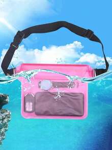 Grande poche de téléphone étanche, sac banane étanche à l'eau à écran tactile à triple couche, convient pour la natation, le rafting et le stockage étanche du téléphone pour la plongée. Assure que le téléphone est stocké sec et en  pour les vacances d'été, la plongée, la natation, étui de téléphone pour la plage - Multicolore - Voir 3