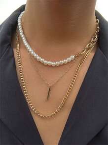 Collier de perles unisexe, bijou de chaîne de clavicule pratique, minimaliste de haute qualité, pour hommes
