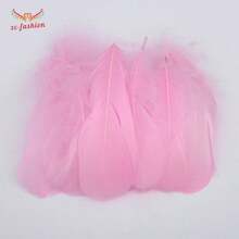 100pcs 6~12cm Colored Goose Feathers Middle Size Natural Swan Feather For Home Wedding Party Decoration Craft Needlework Handicrafts Plumes