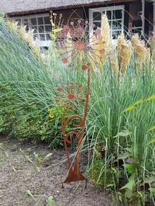 1 件/2 件乡村蒲公英花园装饰 - 花卉金属花园桩，经典风格，适合家庭花园装饰，送给朋友的最佳礼物，无需电源或电池，户外装饰 - 彩色 - 查看 5