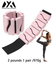MEIYIXING MEIYIXING Women's Wrist And Ankle Weights - Men's Adjustable Weighted Bracelet, 2lbs Weighted Armbands Foot Leg Weights For Walking, Yoga, Cycling, Training, Exercise, Running, Set Of 2 (1lb Each), Gym, Sports, Fitness, Home Exercise, Gym Machine, Home Training